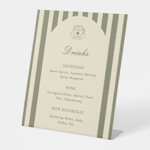She's A Tini Bit Older Birthday Drinks Menu Pedestal Sign