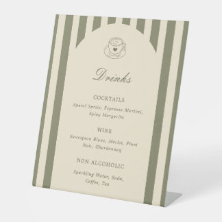She's A Tini Bit Older Birthday Drinks Menu Pedestal Sign
