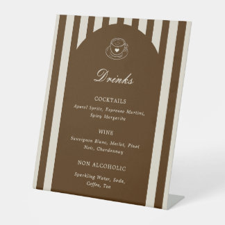 She's A Tini Bit Older Birthday Drinks Menu Pedestal Sign