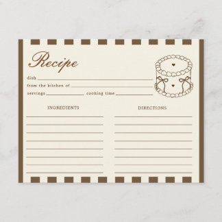 She's A Tini Bit Older Coffee Cake Birthday Recipe Enclosure Card