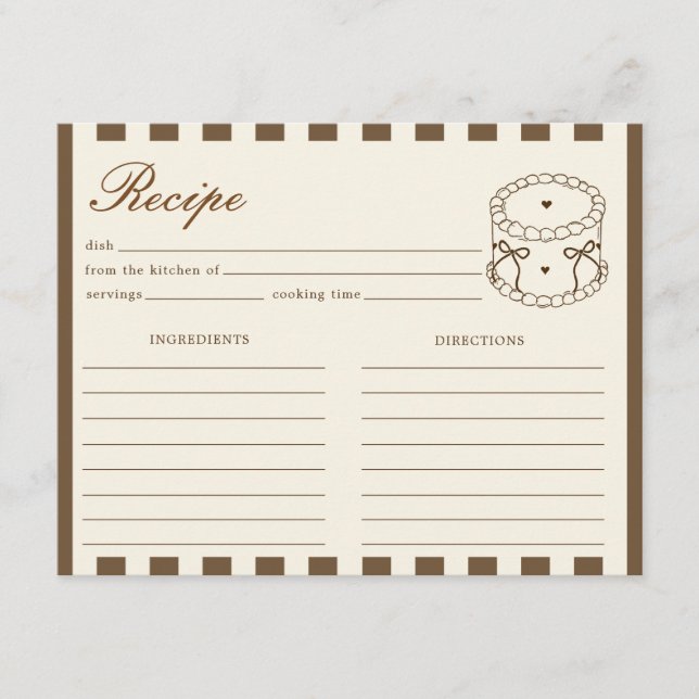 She's A Tini Bit Older Coffee Cake Birthday Recipe Enclosure Card (Front)