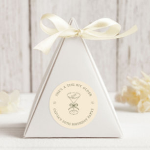 She's A Tini Bit Older Coffee Martini Birthday Classic Round Sticker