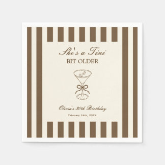 She's A Tini Bit Older Coffee Martini Birthday Napkin
