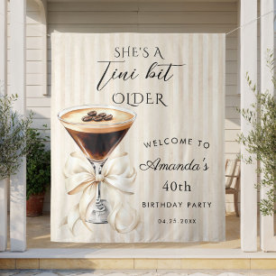 She's a Tini Bit Older Espresso Martini Backdrop Tapestry