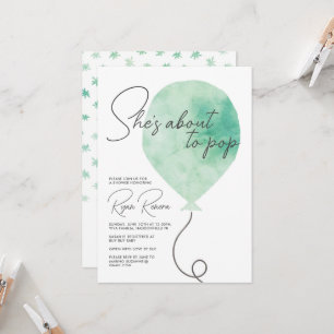 She's About to Pop Baby Shower Invite