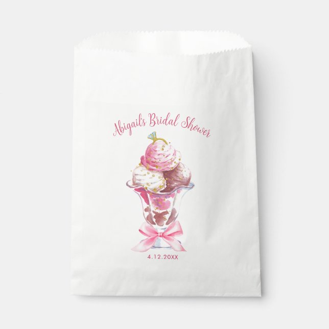SHE'S BEEN SCOOPED UP BRIDAL SHOWER FAVOUR BAG (Front)