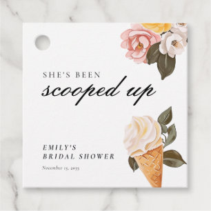 She's Been Scooped Up Bridal Shower Favour Tags
