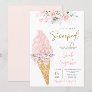 She's Been Scooped Up Bridal Shower  Invitation