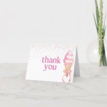 She's Been Scooped Up Bridal Shower Thank You Card