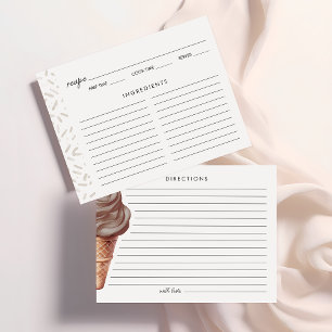 She's Been Scooped Up Chocolate Bridal Recipe Card
