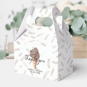 She's Been Scooped Up Chocolate Shower Gable Favor Box