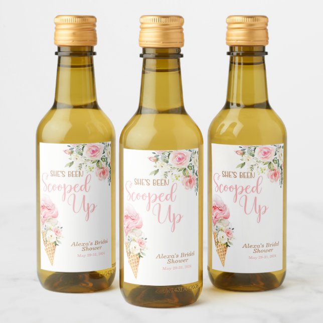 She's Been Scooped Up Custom MINI Wine Label (Bottles)