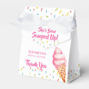 She's been scooped up ice cream bridal shower favor box