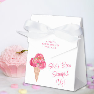She's Been Scooped Up Ice Cream Bridal Shower Favor Box