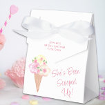 She's Been Scooped Up Ice Cream Bridal Shower  Favor Box<br><div class="desc">This pretty ice cream-themed bridal shower favour box is decorated with watercolor florals and ice cream cones.
The text says "She's been scooped up!" in pastel pink typography.
Easily customizable.
Original Watercolor © Michele Davies.</div>