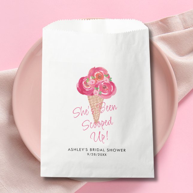 She's Been Scooped Up Ice Cream Bridal Shower  Favour Bag (Creator Uploaded)