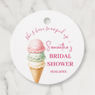She's been scooped up Ice Cream Bridal Shower Favour Tags