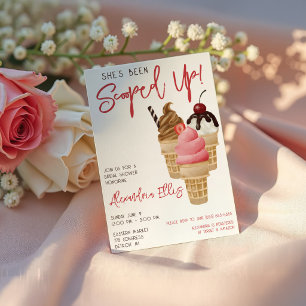 She's Been Scooped Up! Ice Cream Bridal Shower Invitation