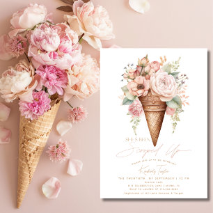 She's Been Scooped Up Ice Cream Bridal Shower Invitation
