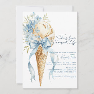 She's Been Scooped Up Ice Cream Bridal Shower Invitation
