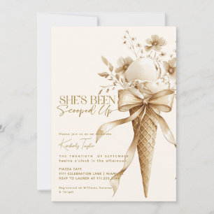 She's Been Scooped Up Ice Cream Bridal Shower Invitation