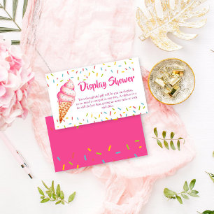 She's been scooped up ice cream display shower enclosure card