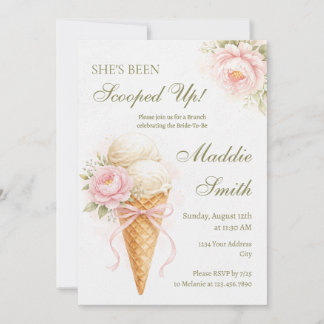 She's Been Scooped Up Invitation