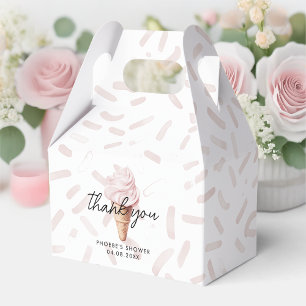 She's Been Scooped Up Strawberry Shower Gable Favor Box