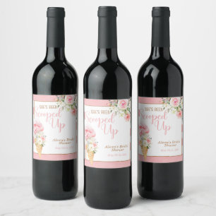 She's Been Scooped Up (Stripe) Custom Wine Label