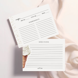 She's Been Scooped Up Vanilla Bridal Recipe Card