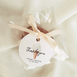 She's Been Scooped Up Vanilla Bridal Shower Favour Tags