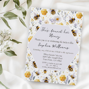 She's Found Her Honey Bees Floral Bridal Shower Invitation