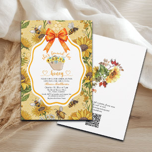 Shes Found Her Honey QR Code Bridal Shower Invitation