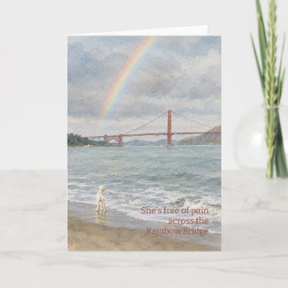 She's Free of Pain Rainbow Bridge Card