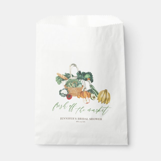 She's Fresh Off The Market Bridal Shower  Favour Bag (Front)
