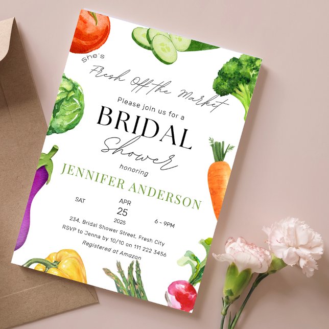 She's Fresh Off the Market Bridal Shower Invitation (She's Fresh Off the Market Bridal Shower Invitation)