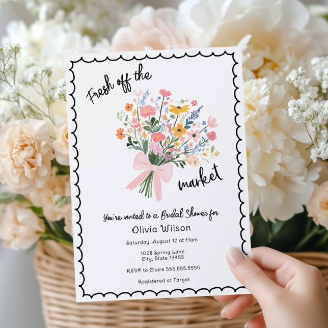 She's Fresh off the Market Bridal Shower Invitation (Creator Uploaded)