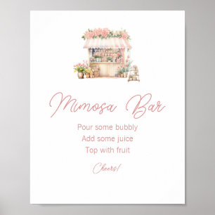 Shes Fresh Off the Market Bridal Shower Mimosa Bar Poster