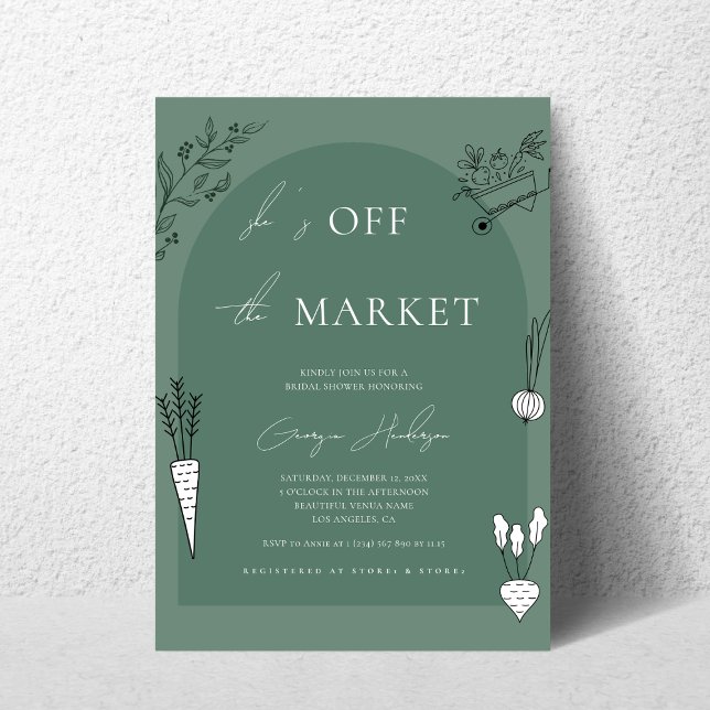 She's Fresh Off the Market Farmers Bridal Shower Invitation (Creator Uploaded)