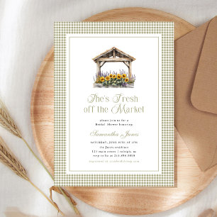 She's Fresh Off The Market Floral Bridal Shower Invitation