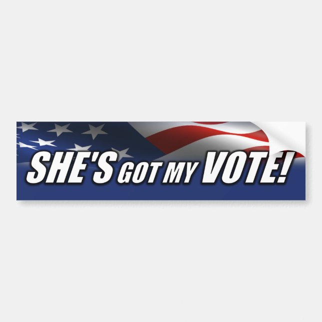 She's got my Vote! Bumper Sticker (Front)