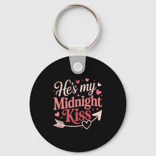 Shes He’s My Midnight Kiss Romantic Valentine Coup Keychain