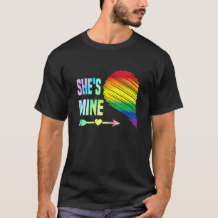 Shes Mine Couple Heart Pride Lgbt Lesbian Gay Matc T-Shirt