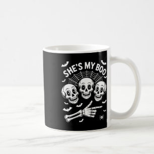 She's My Boo Skeleton Couples Matching Couple Hall Coffee Mug