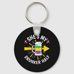 She's My Drunker Half - Mardi Gras Carnival Matchi Keychain