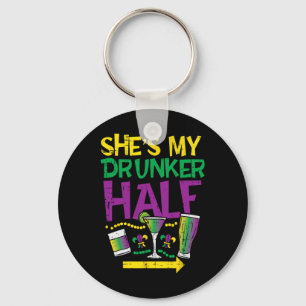 She's My Drunker Half Matching Couple Boyfriend Ma Keychain