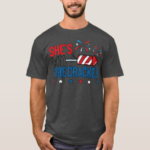She's My Firecracker 4th July Matching Couples T-Shirt