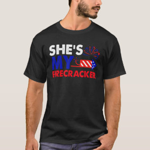 She's My Firecracker Cute 4th Of July Matching Cou T-Shirt