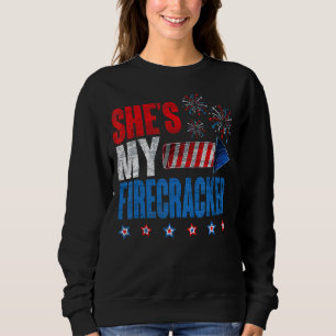 She's My Firecracker His And Hers 4th July Matchin Sweatshirt