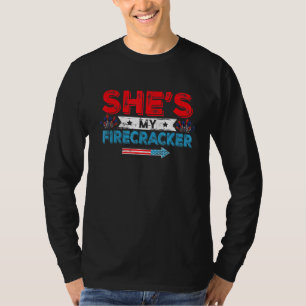 Shes My Firecracker His And Hers 4th July Matching T-Shirt
